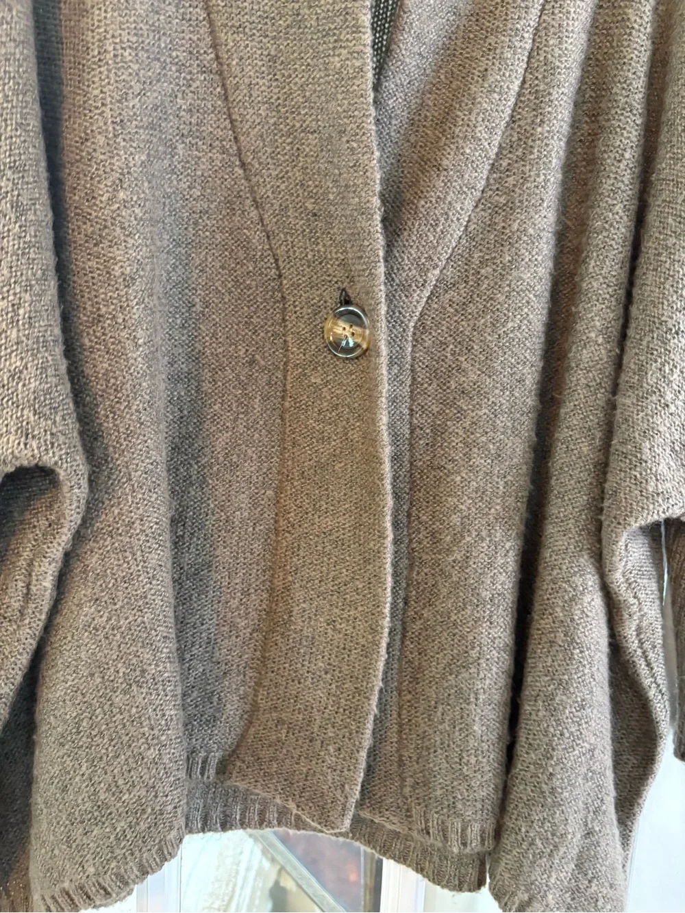 Janice Oversized Dolman Sleeve Cardigan | One Size | Taupe Acrylic Knit